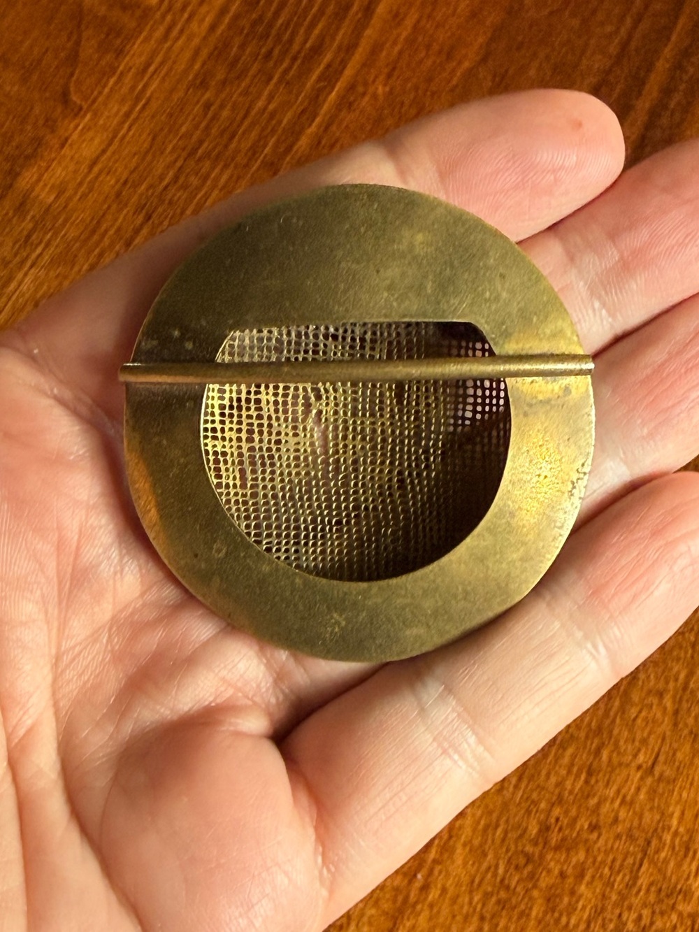 RARE Janis Kerman Brass Modernist Brooch